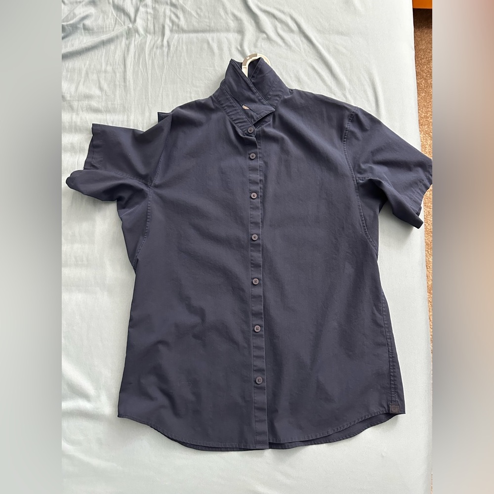 Lululemon new venture navy blue button down